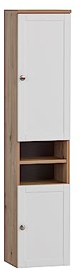 Schildmeyer Hochschrank Jesper 155983, Artisan Eiche/weiß matt, 30,3 x 25,4 x 138,3 cm