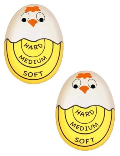 MarsHopper Egg Boiling Timer 2-Pack – Color-Changing in-Water Indicator for Soft, Medium & Hard Eggs