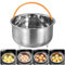 Dampfgarer Einsatz, Edelstahl Dampfgarer, Kochen Gemüse Dampfkorb, Topf Dampfkorb, für Dünsten von Gemüse Früchte Eier, für Töpfe Pfannen Reiskocher, Topfeinsatz (21.5 X 14 CM)