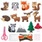 Abiemuce Nähset Für Kinder, Filztiere Nähen Set, DIY Nähset Kinder Tierformen, Nähen-Kinders Filzset, Pädagogisches Nähset-für-Anfänger Kinders, Animals Sewing Kit - Polartier (Wald Tier)