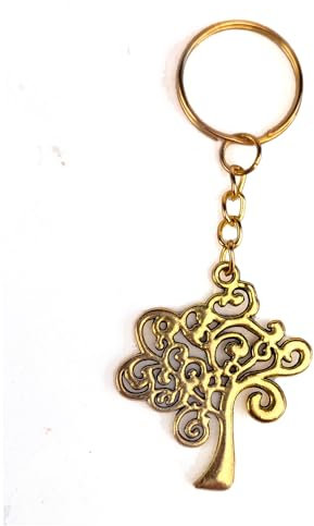 DLM Bomboniere portachiavi albero della vita oro dorato ciondolo bomboniera matrimonio anniversario KIT 12 pezzi