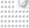 UFURMATE Lot de 40 coussinets de chaise en plastique de 11 à 12 mm avec patins en feutre, protection de sol en forme de U pour pieds de chaise ronds (blanc)