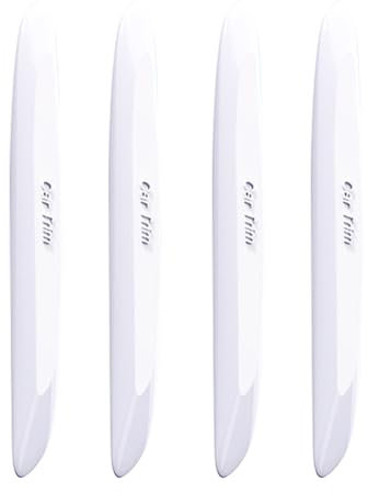 JNNJ 4 Stücke Auto Türkantenschutz Aufkleber, Universal Auto Rückspiegel Kantenschutz Anti Scratch, Antikollisions-Türschützer Passend Für Die Meisten Autos(Weiß)