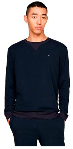 Tommy Hilfiger Men’s Sweatshirt Without Hood, Blue (Desert Sky), M