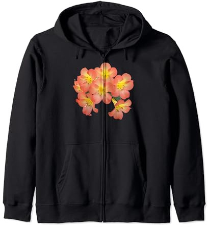 Red, Yellow, Orange Rhododendron Section Vireya Shapes Mania Zip Hoodie