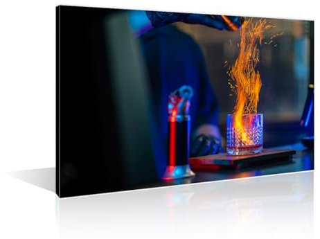 1 Pieces Bartender is Making Fresh Cocktails Canvas Paintings Bar Decor Wine Glass Wine Art Posters for Men Bar Canvas Wall Art Giclee Wooden Framed Gallery-Wrapped Ready to Hang (16Wx24H)