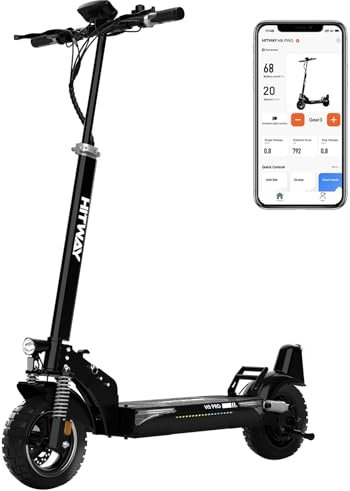 HITWAY Trottinette Electrique Adultes,10”Pneus sans Chambre à Air,Double Amortisseur,800W Moteur, 15.6AH-27AH Batterie,3Modes de Vitesse,Autonomie 90KM,Vitesse de 25KM/H, APP