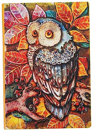 A5 Reisenotizblock im Europäischen Stil mit Eulenprägung, Hardcover