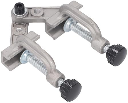 Double Handle Pipe Clamp, Aluminium Die Casting 10-180° Quick Release Right Angle Corner Clamp with Swinging Jaw for Woodworking, Handcraft, Welding, Cabinetry, Photo Frame