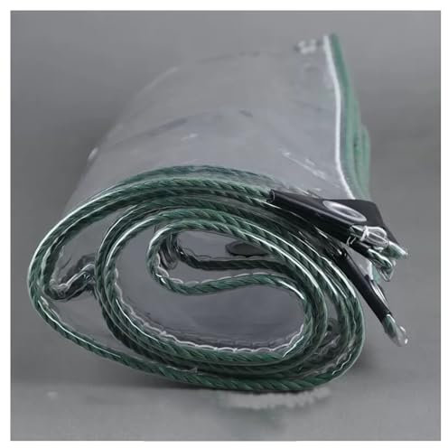 Bâche isolante en PVC transparent pour camping, terrasse, enclos, poulailler, bâche en polyéthylène transparente pour plantes de jardin, serre, 400 x 400 cm