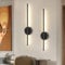 Dehobo Rechargeable Wall Sconce Lights, Battery Operated Wall Lights 3 Color Temperature, Wall Lamp Dimmable Wireless with Remote Control Black 60CM for Living Room Bedroom Hallway, 2 Pack