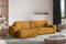 Kaiser Möbel - Ecksofa mit Schlaffunktion - Big Sofa - 274 x 142 cm - Cord Stoff, L Form, XXL, mit Bettkasten - Große Liegefläche 230 x 140 cm - Eckcouch, Wohnlandschaft - Best XL Links, Senffarbe