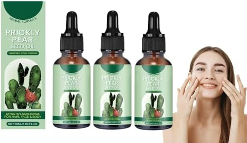 Huile De Pepin De Figue De Barbarie, 50ML Huile De Figue De Barbarie Bio Visage Anti-âge Et Anti Cerne Bio, Pure, Naturelle, Pressée à Froid, Des Soins Anti-Rides Et Anti-Cernes (3)