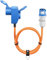 goobay Cavo adattatore CEE per caravan, 5 m, spina CEE a 90° presa CEE e presa di contatto di protezione con tappi di chiusura, cavo da campeggio, camper e caravan, 76233
