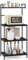 KOMFOTTEU Estantería de Cocina de 4 Niveles, Soporte de Microondas de Metal, Estante de Panadería de Pie con Patas Antideslizantes, Mueble Auxiliar de Comedor, 59 x 34 x 136 cm (Negro)