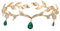 Qaestuan Elfen Kopfschmuck, Vintage Grün Strass Diademe Stirnband, Bußgeld Elfen Krone, Einstellbar Hochzeit Braut Diadem, für Cosplay, Hochzeiten und Karnevalsveranstaltungen