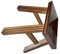 Mikikit Petit Banc Long Banc en Bois Banc en Bois Rustique escabeau Vintage escabeau en Bois pour Adultes tabourets pour Enfants Banc de Ferme escabeau de lit Light Brown