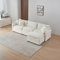 Softa Sofa, Cloudsofa, Kombination Sofa, Chenille-Stoff modernes L-förmiges Couch mit Chaiselongue, Ecksofa für 5 im Wohnzimmer, geeignet für Schlafzimmer, Wohnung, Büro Beige