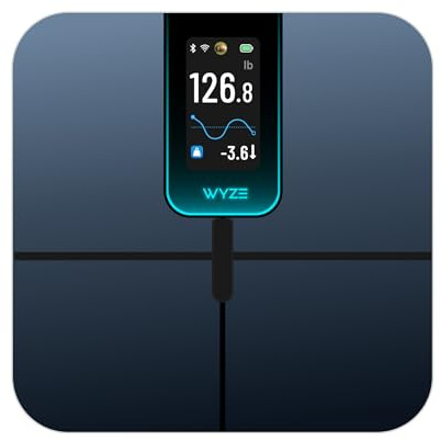 Wyze Smart Scale Ultra with 4.3 Color Display | Wi-Fi & Bluetooth Sync, Customizable Screen, Tracks 13 metrics, Heart Rate Tracking, Baby/Pet/Luggage Mode