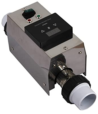 JVDDI Chauffage de Piscine et de Spa 2 KW Piscine à température constante Chauffage électrique avec système de contrôleur Tactile for contrôler l'interrupteur de Pompe à Eau for la Piscine