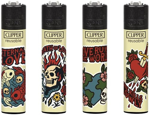 Sunmondo Clipper Feuerzeuge 1 Quartal 2026 (New School Skulls)