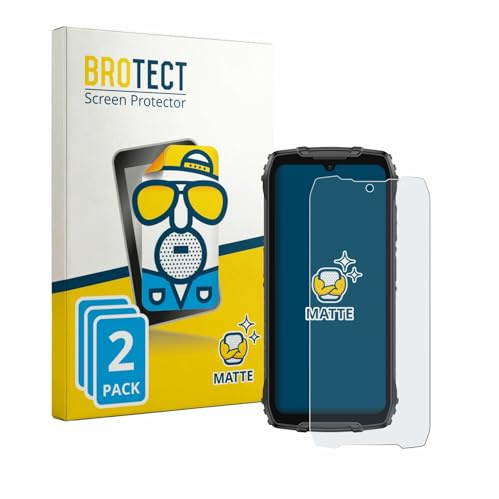 BROTECT Schutzfolie für Ulefone RugKing 4 Pro | 2 Stück Entspiegelnder Displayschutz Made in Germany Matte Displayschutz-Folie Anti-Reflex Anti-Fingerprint Einfache Montage