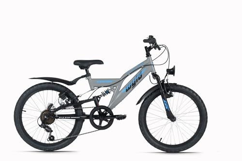 WYLD Kinder-Mountainbike Fully ATB 20 Zodiac 6 Gänge RH 31 cm (Grau)