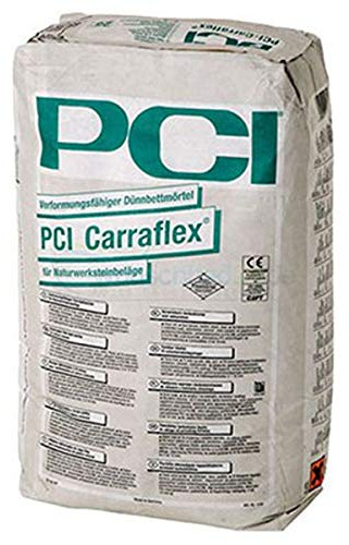 PCI CARRAFLEX Mortero de cama delgada deformable saco de 25 kg – Interior y exterior – Suelo/pared