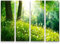 Paul Sinus Art Leinwandbilder | Bilder Leinwand 130x90cm 4 Teile Pusteblumen im Wald