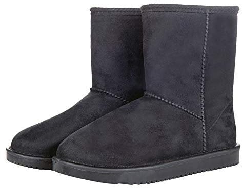 HKM 11126 Allwetterstiefel Davos, Wildlederoptik, Warmes Teddyfutter, Schwarz, 42