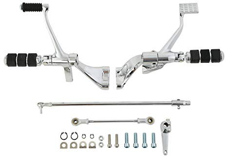 TCMT Commandes avant - Levier de verrouillage - Convient pour Harley Sportster XL 1200 883 2014-2020 (style B chromé)