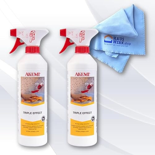 Hauswerk.shop Akemi Triple Effect Spray 2 x 500 ml und 1 Microfasertuch
