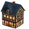 Glocken-Weinhaus in Ahrweiler aus Porzellan – Windlicht Lichthaus Miniatur-Modell B15 x H20 x T13 cm - detailgetreues Dekohaus Weihnachtsdorf Miniaturwelt Winterdeko Sammlerobjekt Weihnachtsdekoration