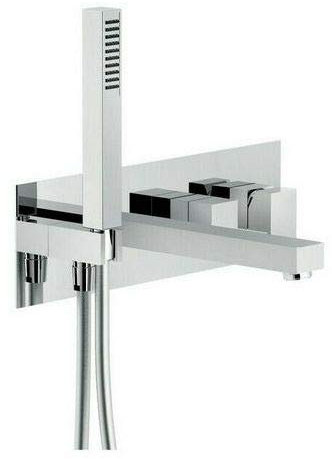 WEBK110/90QCR KIT MISCELATORE MONOCOMANDO VASCA INCASSO QUADRO CROMO NOBILI