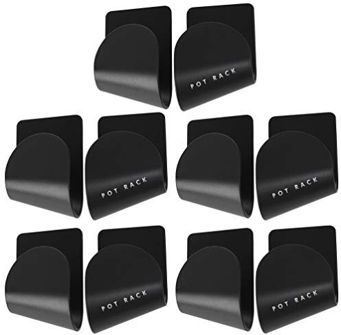 5 Paar Abs Topfdeckel Halter Wandmontage Selbstklebend Küchen Organizer Für Platzsparende Topfdeckel Aufbewahrung Schwarz