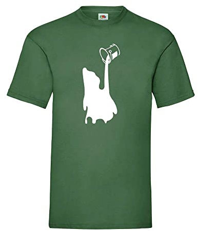 Generisch Auslaufender Cubo Hombre Camiseta - shirt84 - Verde Botella, 3XL