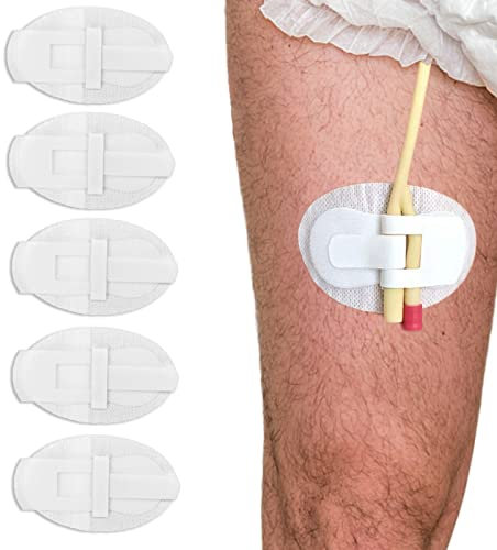 Cath-eter Beinband-Fixierung-Aufkleber – Urinary Tube Halter Klebepad Anti-Rutsch Sammler Drainage Stabilisierungsgerät für Inkontinenz (5 Stück)