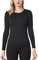 LAPASA Pacco da 2 o 1 Maglia Termica Donna Manica Lunga Fodera in Micro Pile - Pigiama Abbigliamento Intimo Canottiera Calda Elastica Traspirante Sportiva Nero (Extra-Caldo) XXL