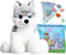 40 cm großer Plüsch-Husky - Set zum Basteln eines Teddybären - Teddybären zum Selbermachen - kein Nähen