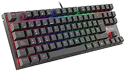 Genesis Thor 300 TKL RGB - Teclado Gaming con Retroiluminación RGB, Layout Español, 88 Teclas, Mecanico, Switch Otemu Red