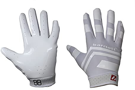 BARNETT FRG-03 Bianco (M) Guanti da calcio americano Pro Ricevitore, RE,DB,RB