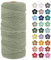 LEREATI Macrame Cord 3mm x 100m, Thick Macrame Rope Natural Cotton Rope Craft String, 4 Strand Twisted Cotton Cord Yarn for DIY Plant Hanger, Wall Hanging, Christmas Decoration (Bean green)