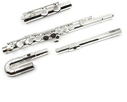 16 Löcher, Geschlossene Löcher, Versilberte Altflöte, Gerade/gebogene Kopfstücke, Messingkörper, Flöteninstrument Einsteiger Querflöten
