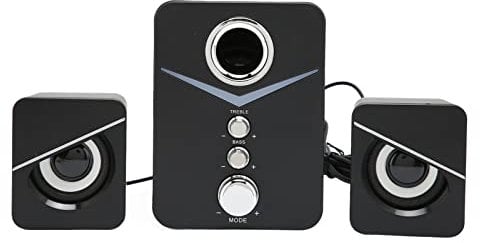 Cyrank Computer-Lautsprecher, PC-Gaming-Lautsprecher, Bluetooth-Regallautsprecher, Woofer-Lautsprecher, Multimedia-Lautsprecher Mit RGB-Lichtern Für Desktop-Laptops, Tablets(Schwarz)
