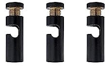 3 Pack Ceiling Cable Hook Kit Metal Pendant Light Wire Holder with Threaded Base Matte Black Easy Hooks for Cable Management & Lighting Fixtures Compact Design