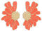 FDEETY Ohrringe Vintage Blumen Ohrstecker übertriebene übergroße Gänseblümchen Ohrringe Schmuck Geschenke für Frauen und Mädchen (Orange)