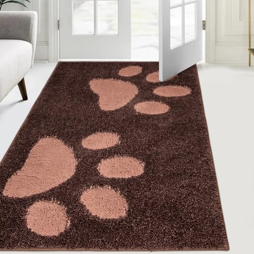 FCSDETAIL Schmutzfangmatte waschbar 84 x 150 cm, Fußmatte Innen, absorbierend Fussmatte, rutschfeste Sauberlaufmatte, wasserdicht Teppich für Hund, Eingang, nasse Pfoten