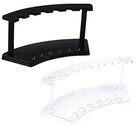 2 Pcs 6 Slots Plastic Pen Holders Pen Display Stands Pencil Holder Racks Vertical Pen Stands Makeup Brush Rack Organizers