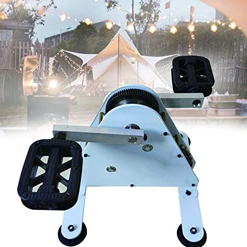 CIRONI Manueller Kurbelgenerator, fußbetriebene Stromerzeugung, Power Box 50 W/100 Watt Pedalgenerator, Gleichstromausgang 1–35 V Dual-USB, mit integriertem USB, für Computer beim Camping, 50 W