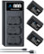 Homesuit NP-FZ100 Akku 2500mAh und LCD Ladegerät für Sony ZV-E1, FX3, FX30, A7RIII/V/IV, A7SIII/A7III/IV, A7C, Sony A6600/A6700, Sony Alpha A1/9/A9II/A9III/9R/A9R/9S Kameras (3er-Pack)